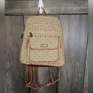Stylish Tan Patterned Backpack